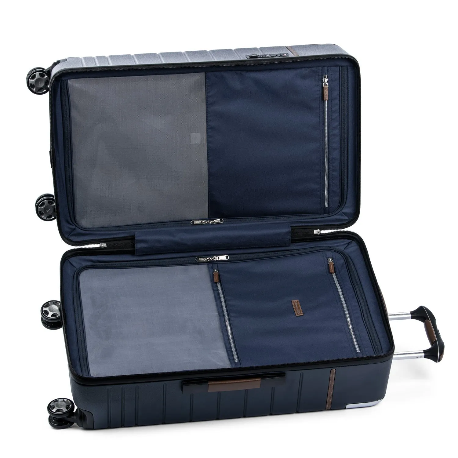 Travelpro® x Travel   Leisure Large Check-in Spinner and Drop-Bottom Weekender Bag Luggage Set
