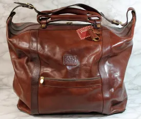 Valentina Purse: Brown Weekender Duffle Bag