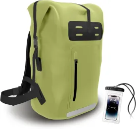 Waterproof BackpackHeavy Duty Hiking Backpack35/55/85L dry bag backpack waterproof for MenRoll-Top Closurefor Kayaking, Travel, Hiking, Fishing, Camping, Motorcycles (green, 35L)