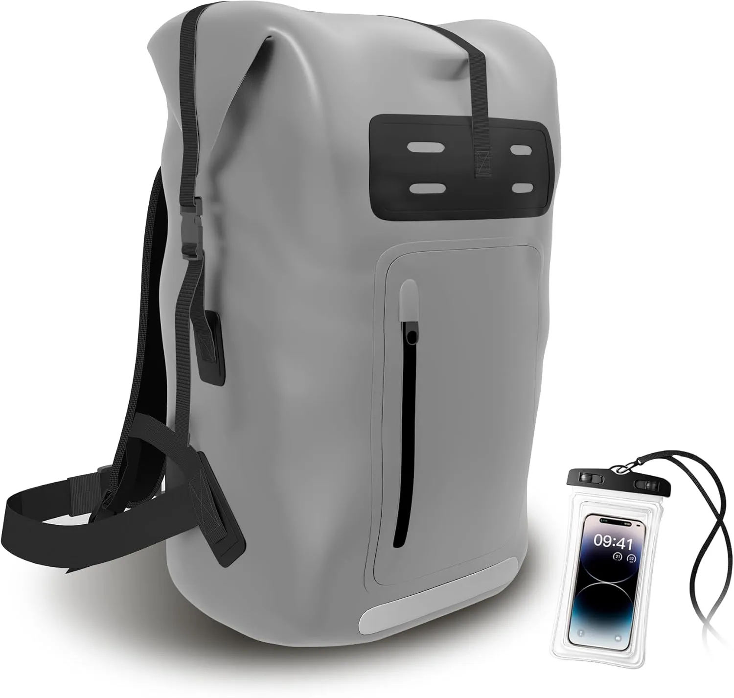 Waterproof BackpackHeavy Duty Hiking Backpack35/55/85L dry bag backpack waterproof for MenRoll-Top Closurefor Kayaking, Travel, Hiking, Fishing, Camping, Motorcycles (grey, 35L)
