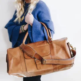 Weekender Leather Duffel Bag 19"