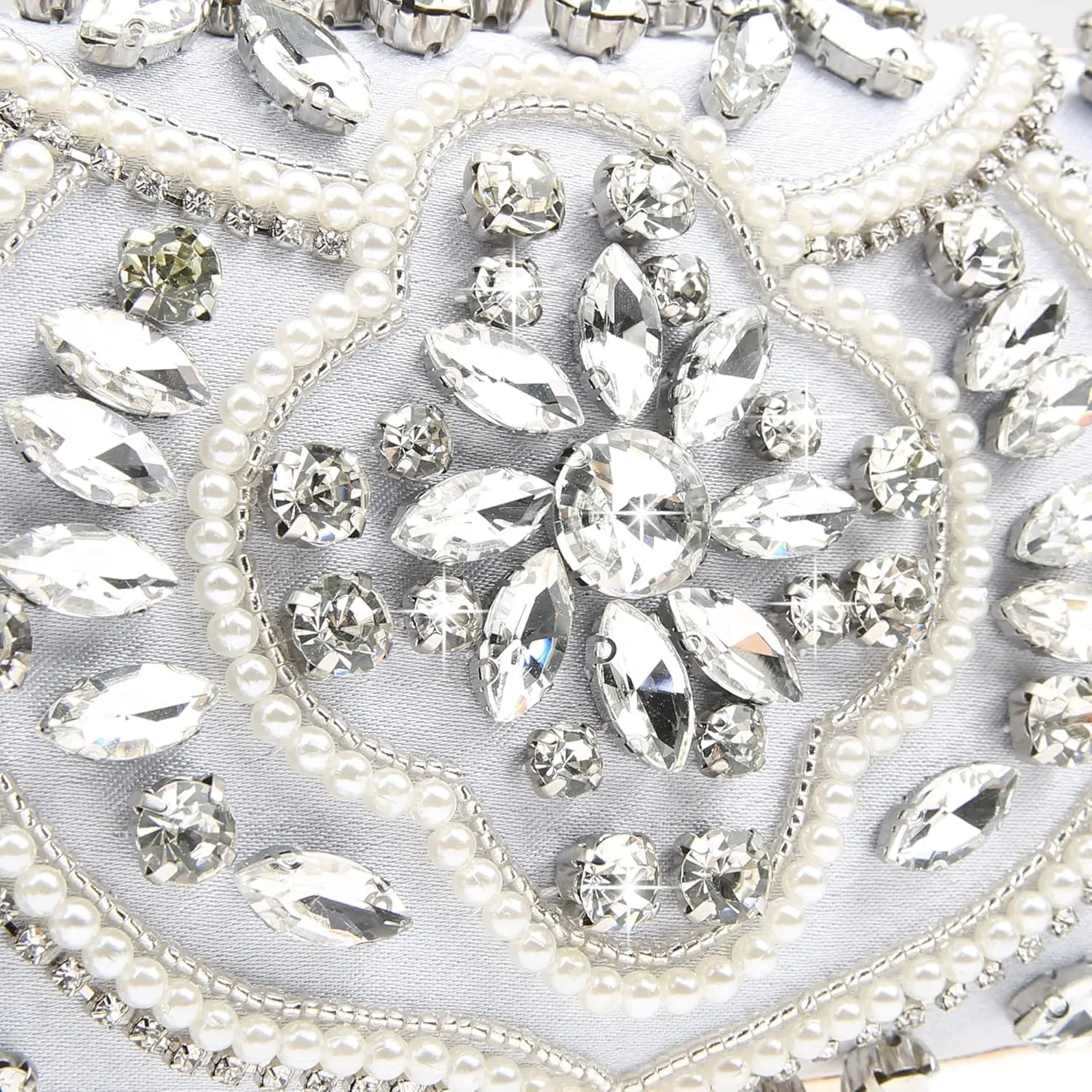Womens Sparkly Rhinestone Crystal Clutch Bag Glitter Sequin Bridal Purse Evening Handbag for Wedding Party Prom
