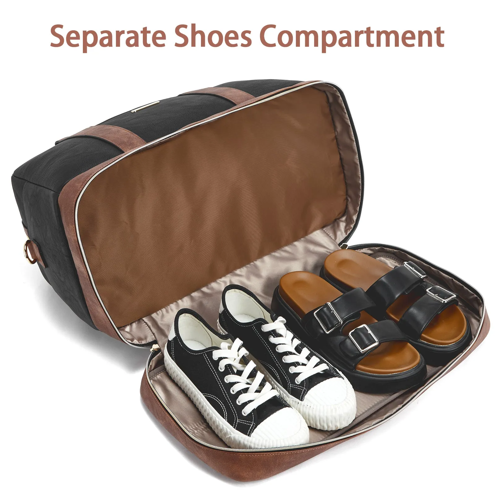 Zenobe Chic and Practical: Women's Leather Travel Duffle Bag for Every Trip